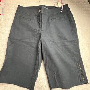Cabi Womens Marine Blue Flat-Front Bermuda Shorts Size 10 Style# 954 New $69